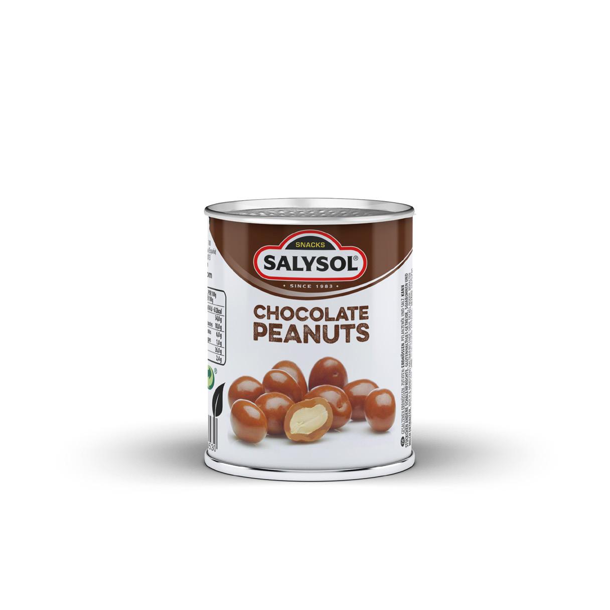 cacahuetes con chocolate